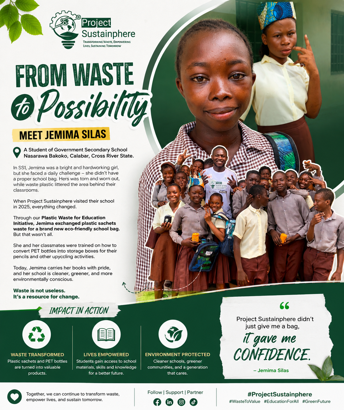 From Plastic Waste to Possibility: Meet Jemima Silas!